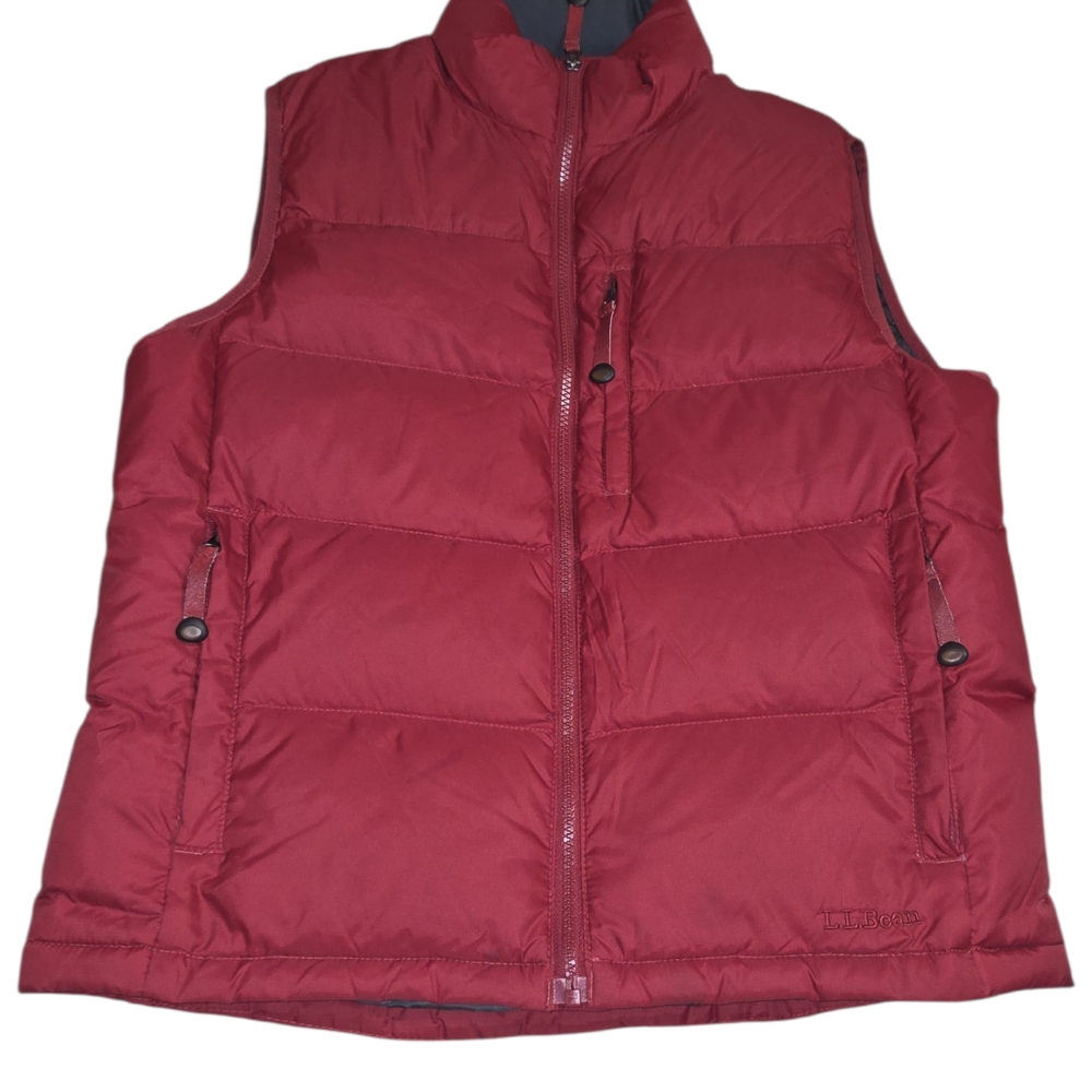 L.L. Bean Goose Down Puffer Vest Red Size S Women’s Warm Insulated Winter Outdoo